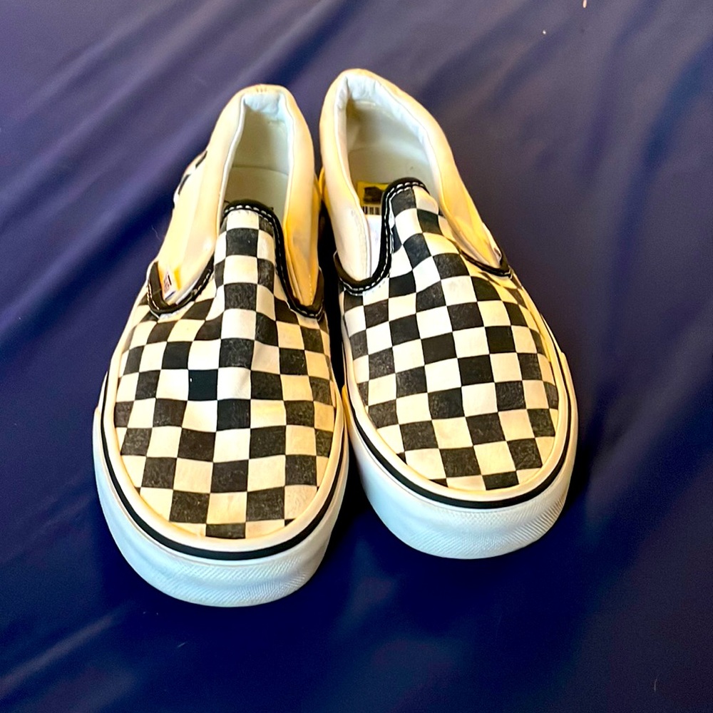 Black and white checkered vans women’s 6 1/2